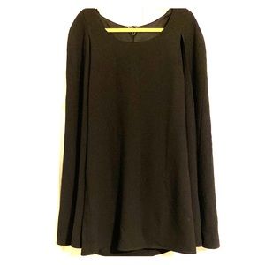 Black mini dress with cape attached
